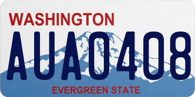 WA license plate AUA0408