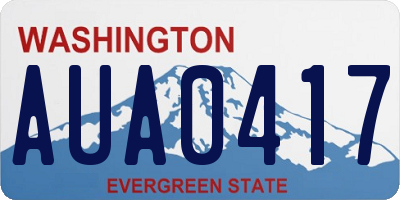 WA license plate AUA0417