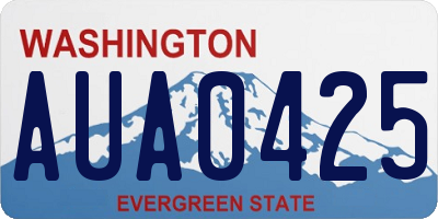 WA license plate AUA0425