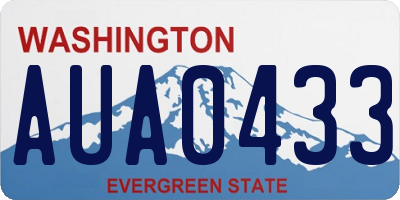 WA license plate AUA0433