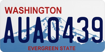 WA license plate AUA0439