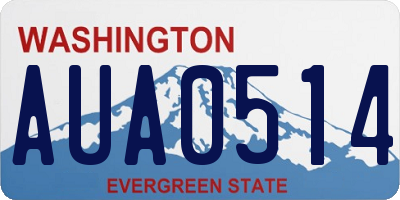 WA license plate AUA0514