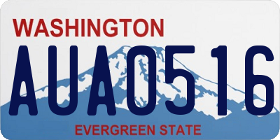 WA license plate AUA0516