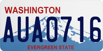 WA license plate AUA0716