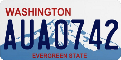 WA license plate AUA0742