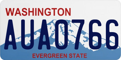 WA license plate AUA0766