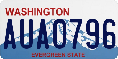 WA license plate AUA0796