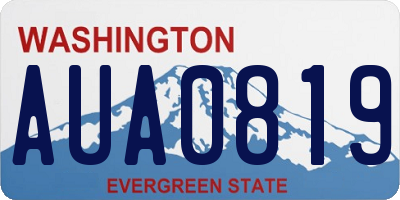 WA license plate AUA0819