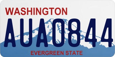 WA license plate AUA0844