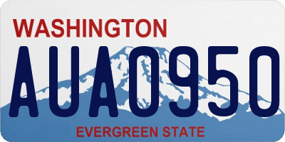 WA license plate AUA0950