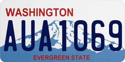 WA license plate AUA1069