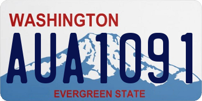 WA license plate AUA1091