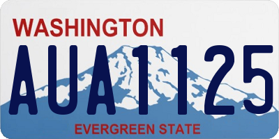WA license plate AUA1125