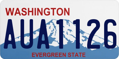 WA license plate AUA1126