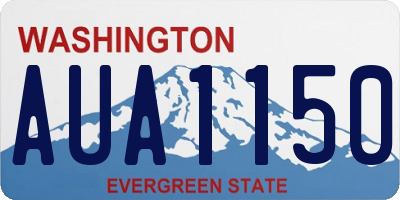 WA license plate AUA1150