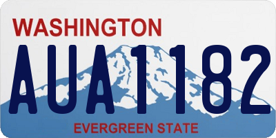 WA license plate AUA1182