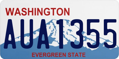 WA license plate AUA1355