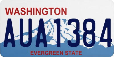 WA license plate AUA1384
