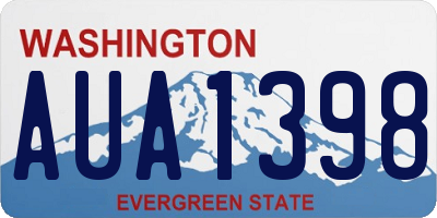 WA license plate AUA1398