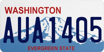 WA license plate AUA1405
