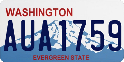 WA license plate AUA1759