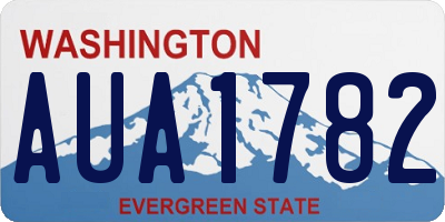 WA license plate AUA1782