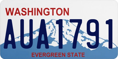 WA license plate AUA1791