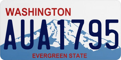 WA license plate AUA1795