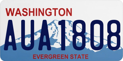 WA license plate AUA1808