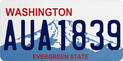 WA license plate AUA1839