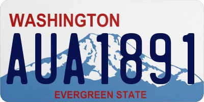 WA license plate AUA1891