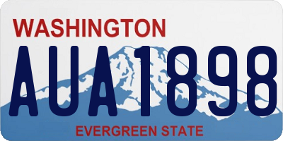 WA license plate AUA1898