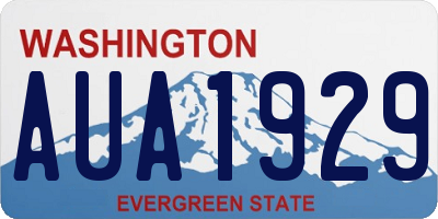WA license plate AUA1929