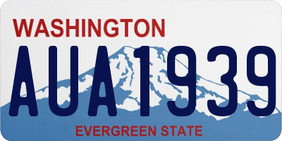 WA license plate AUA1939