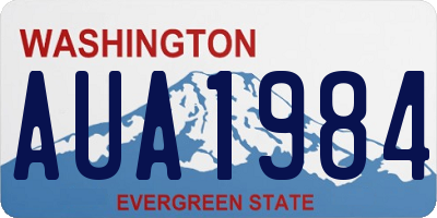 WA license plate AUA1984
