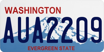 WA license plate AUA2209