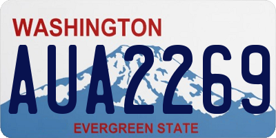 WA license plate AUA2269