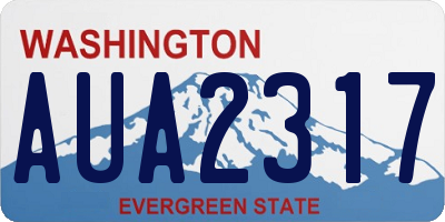 WA license plate AUA2317