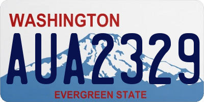 WA license plate AUA2329