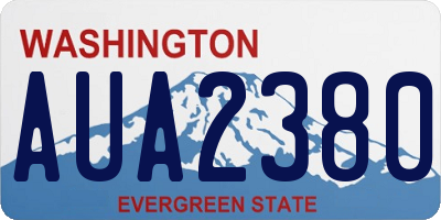 WA license plate AUA2380
