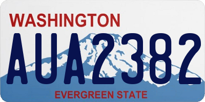 WA license plate AUA2382