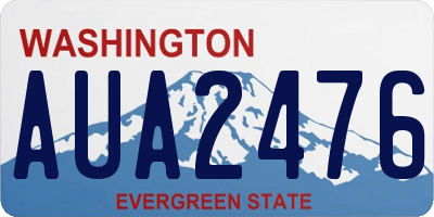 WA license plate AUA2476