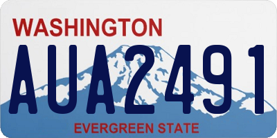 WA license plate AUA2491
