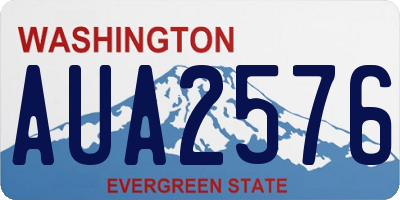 WA license plate AUA2576