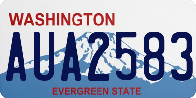 WA license plate AUA2583
