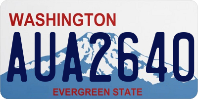 WA license plate AUA2640