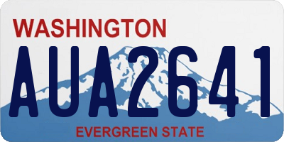 WA license plate AUA2641