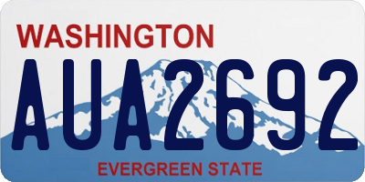WA license plate AUA2692