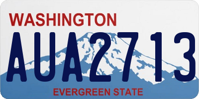 WA license plate AUA2713