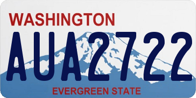WA license plate AUA2722